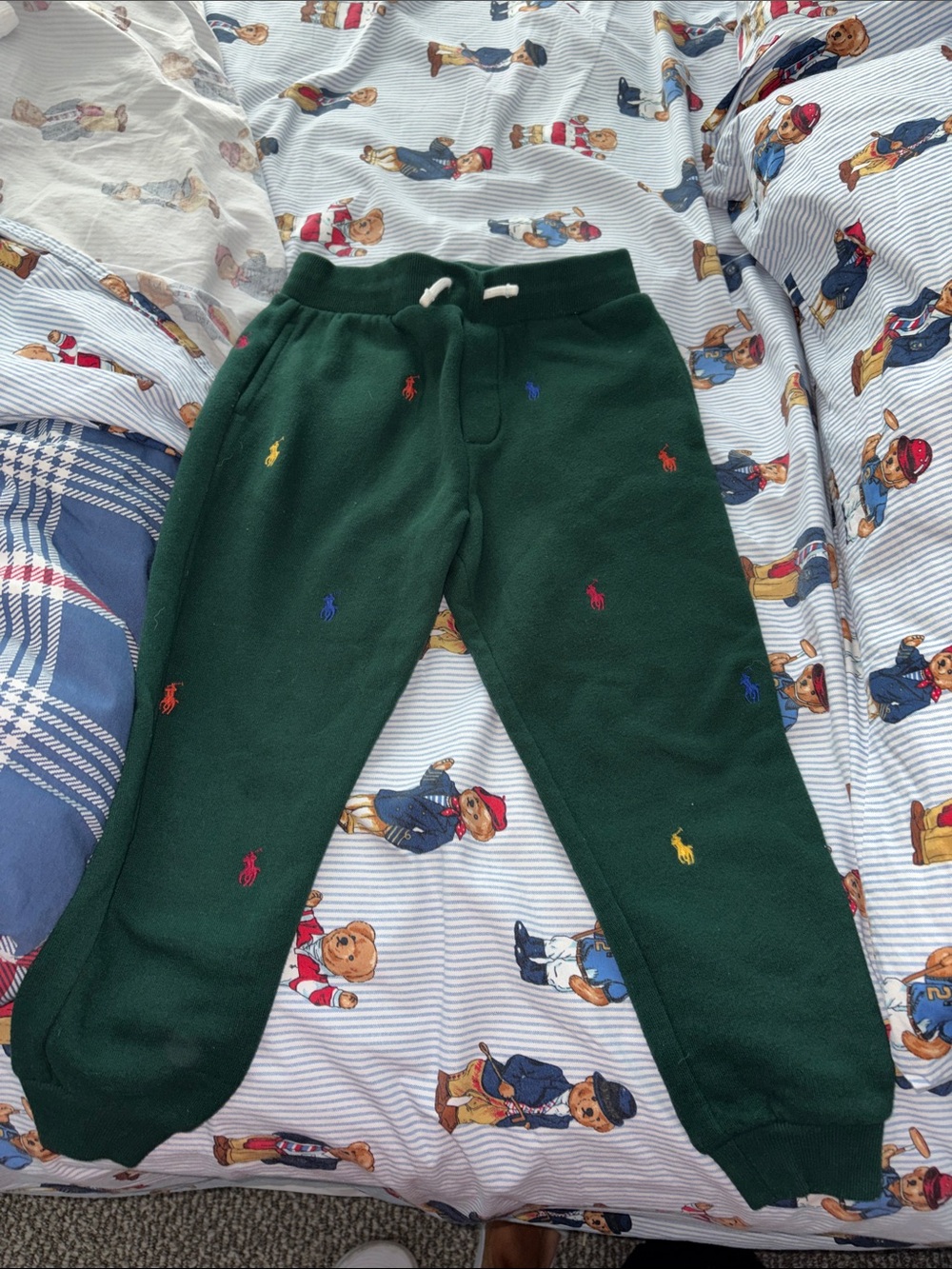 Polo by Ralph Lauren Forest Green Embroidered Pony Joggers